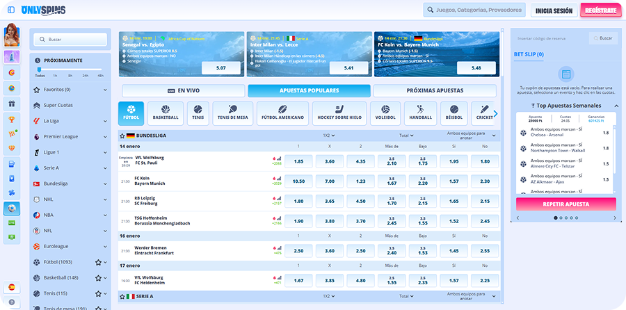 Onlyspins — prometedora casa de apuestas extranjeras para jugadores