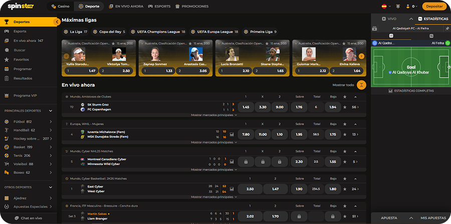 Casino online Spinstar entre las casas de apuestas fuera de españa